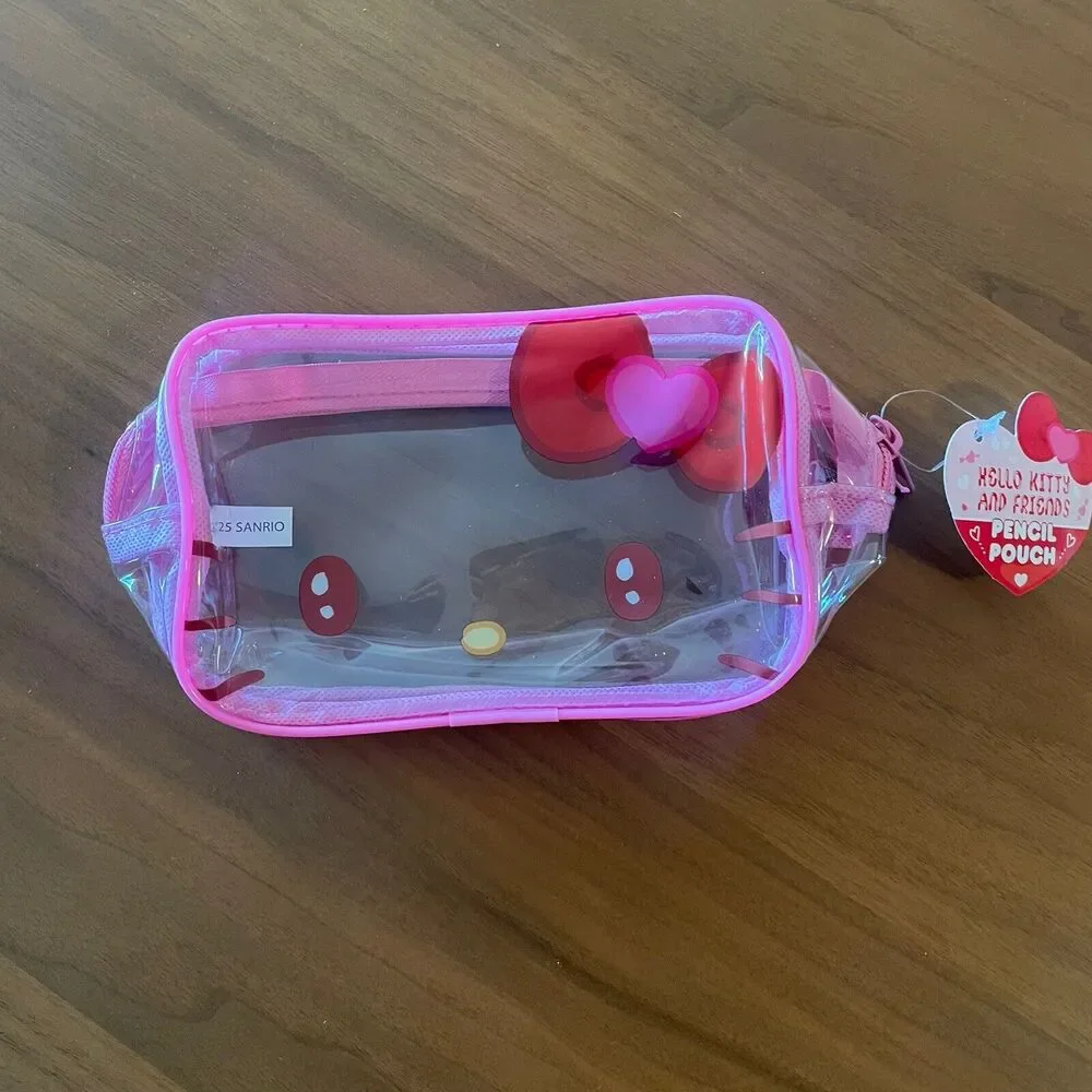 Hello Kitty Pencil Pouch Pink Bow Gift Back to School